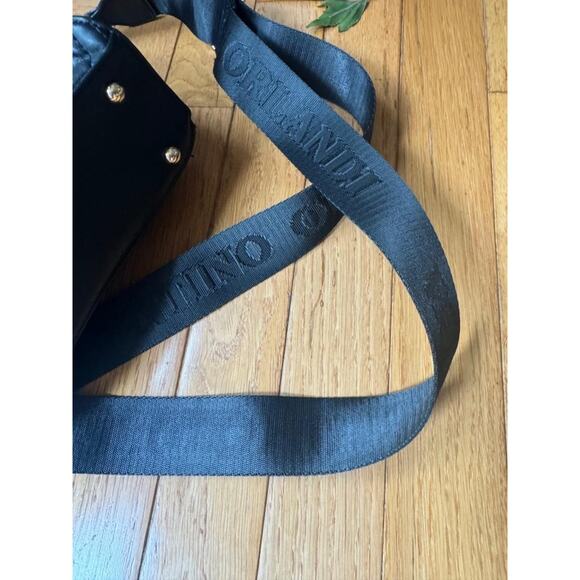 VALENTINO ORLANDI BLACK quilted VEGAN LEATHER BAG PURSE (PU500 - Picture 9 of 10